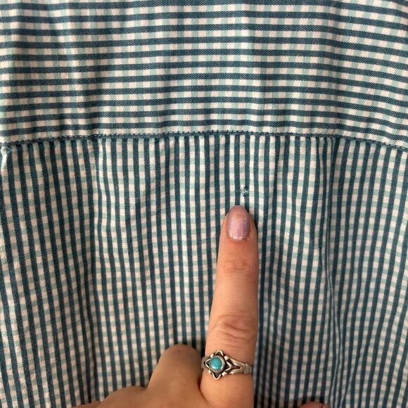 Perry Ellis Blue Casual Button Down Shirt Lightweight Cotton large - Picture 6 of 7